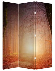 Paraván - Podzimní les v mlze (126x170 cm)