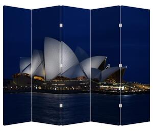 Paraván - Noční Sydney (210x170 cm)