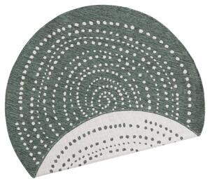 NORTHRUGS - Hanse Home koberce Kusový koberec Twin-Wendeteppiche 103111 grün creme kruh – na ven i na doma - 200x200 (průměr) kruh cm