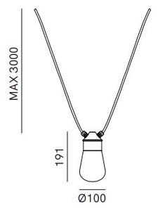 Il Fanale 270.42.OOT Drop mini, závěsné svítidlo pro systém Drop, 1xE14 max 10W, staromosaz, prům. 10cm, IP65