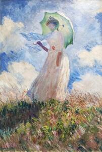 Obrazová reprodukce Woman with Parasol turned to the Left (1886), Claude Monet
