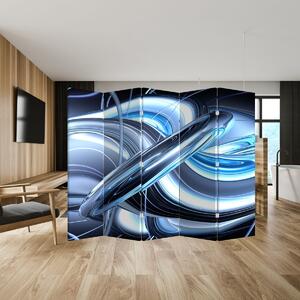 Paraván - Modrá abstrakce (210x170 cm)