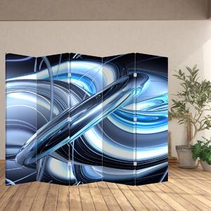 Paraván - Modrá abstrakce (210x170 cm)
