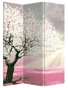 Paraván - Růžový strom (126x170 cm)