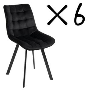KK Set 6 kusů jídelní židle NIKI černá
