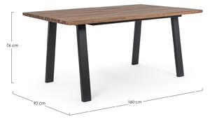 Bizzotto Venkovní jídelní stůl OSLO 160x90 cm Barva: Antracit
