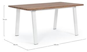 Bizzotto Venkovní jídelní stůl OSLO 160x90 cm Barva: Bílá