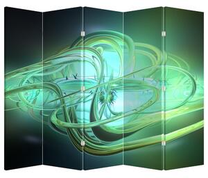 Paraván - Zelená abstrakce (210x170 cm)