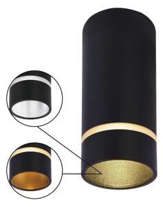 Mantra 8885 Split, stropní válcové svítidlo s průsvitným proužkem 1xGU10, černá, průměr 6cm