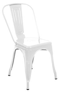 Kovová židle HUGO bílá