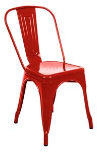 Kovová židle HUGO červená