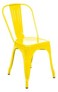 Kovová židle HUGO žlutá