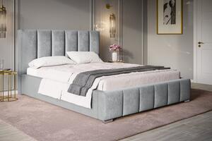 Čalouněná postel BED 1 120x200 šedá velvet