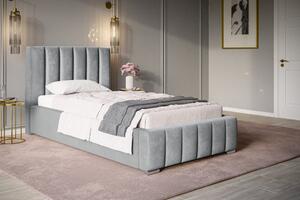 Čalouněná postel BED 1 90x200 šedá velvet