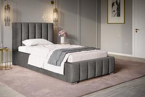 Čalouněná postel BED 1 90x200 tmavě šedá