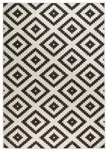 Hanse Home, Kusový koberec Twin-Wendeteppiche 103129 schwarz creme – na ven i na doma, 80x150, černobílá, chodba / předsíň