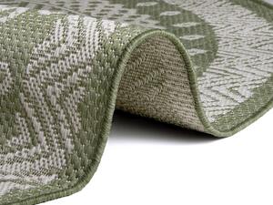 Hanse Home Collection koberce Kusový koberec Flatweave 104858 Green/Cream – na ven i na doma - 120x120 (průměr) kruh cm