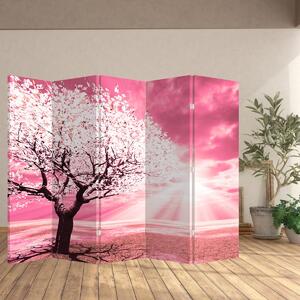 Paraván - Růžový strom (210x170 cm)