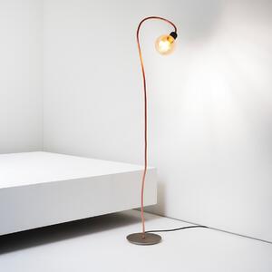 Zava Pato, flexibilní designová stojací lampa z mědi a mosazi 1xE27