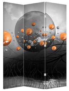 Paraván - Oranžové koule (126x170 cm)