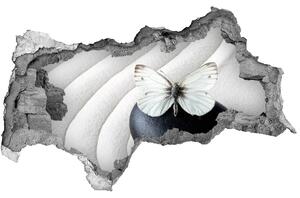 Díra 3D fototapeta nálepka Kámen zen a motýl nd-b-62915953