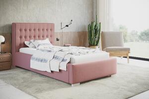 Čalouněná postel BED 2 90x200 růžová