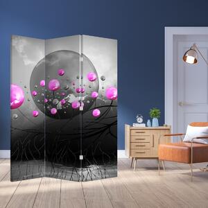 Paraván - Růžové koule (126x170 cm)