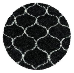 Ayyildiz, Chlupatý kusový koberec Salsa Shaggy 3201 anthrazit | Černá Typ: kulatý 200x200 cm