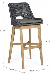 Bizzotto Venkovní barová židle Hesperia Barva: Hnědá