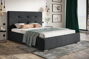 Čalouněná postel BED 5 120x200 tmavě šedá