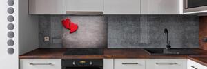 Panel do kuchyně Červená srdce pl-pksh-100x70-f-90748629