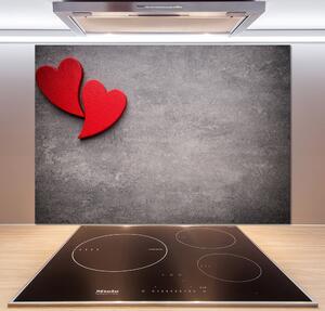 Panel do kuchyně Červená srdce pl-pksh-100x70-f-90748629