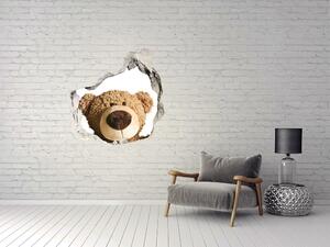 Díra 3D fototapeta na stěnu Plyšový medvídek nd-p-48618838