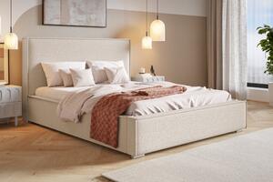 Čalouněná postel BED 8 160x200 bouclé béžová