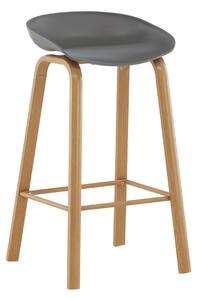 Barová židle Decatur, 2ks, šedá, 53x43,5x83,5