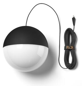 Flos F6486030 String Light Sphere head, svítidlo s 12m dlouhým kabelem, 21W LED 2700K, dotykové ovládání + bluetooth, černá, prům. 19cm