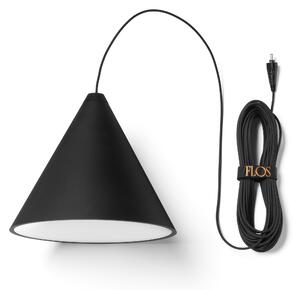 Flos F6487030 String Light Cone head, svítidlo s 12m dlouhým kabelem, 21W LED 2700K, dotykové ovládání + bluetooth, černá, prům. 19cm