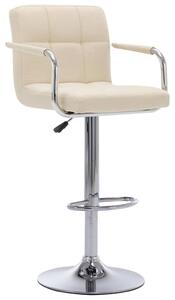 Barové židle - textil - 2 ks | krémové