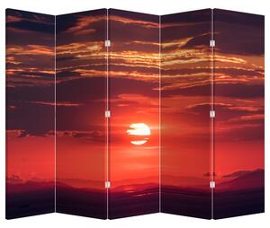 Paraván - Barevné slunce (210x170 cm)