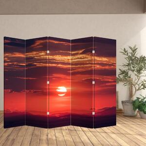 Paraván - Barevné slunce (210x170 cm)