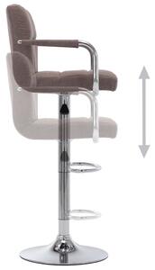 Barové židle - textil - 2 ks | taupe
