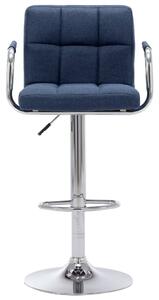 Barové židle - textil - 2 ks | modré