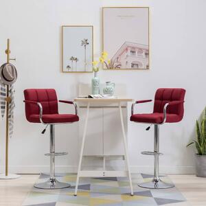 Barové židle - textil - 2 ks | vínové