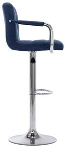 Barové židle - textil - 2 ks | modré