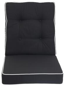 Poduška na židli Fura, černá, 115x56