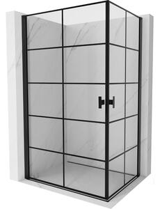 Mexen Mist-B Duo sprchový kout 70 x 90 cm, černá mřížka, černý - 8A2-070L-090P-70-77