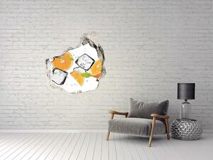 Nálepka 3D díra na zeď Pomeranče s ledem nd-p-50150012