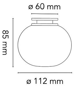 Flos F4194009 Glo-Ball Mini, stropní svítidlo z triplexového skla, 1x25W G9, prům. 11,2cm