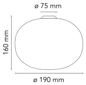 Flos F3335009 Glo-Ball C Zero, stropní svítidlo z triplexového skla, 1x60W E14, prům. 19cm