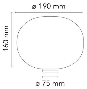 Flos F3331009 Glo-Ball Basic Zero, stolní lampa z triplexového skla s vypínačem, 1x60W E14, výška 16cm